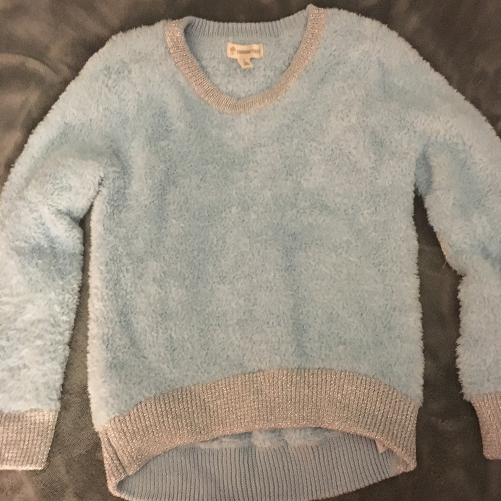 Kids "High-Low" Style Fuzzy Sweater - Picture 3 of 3